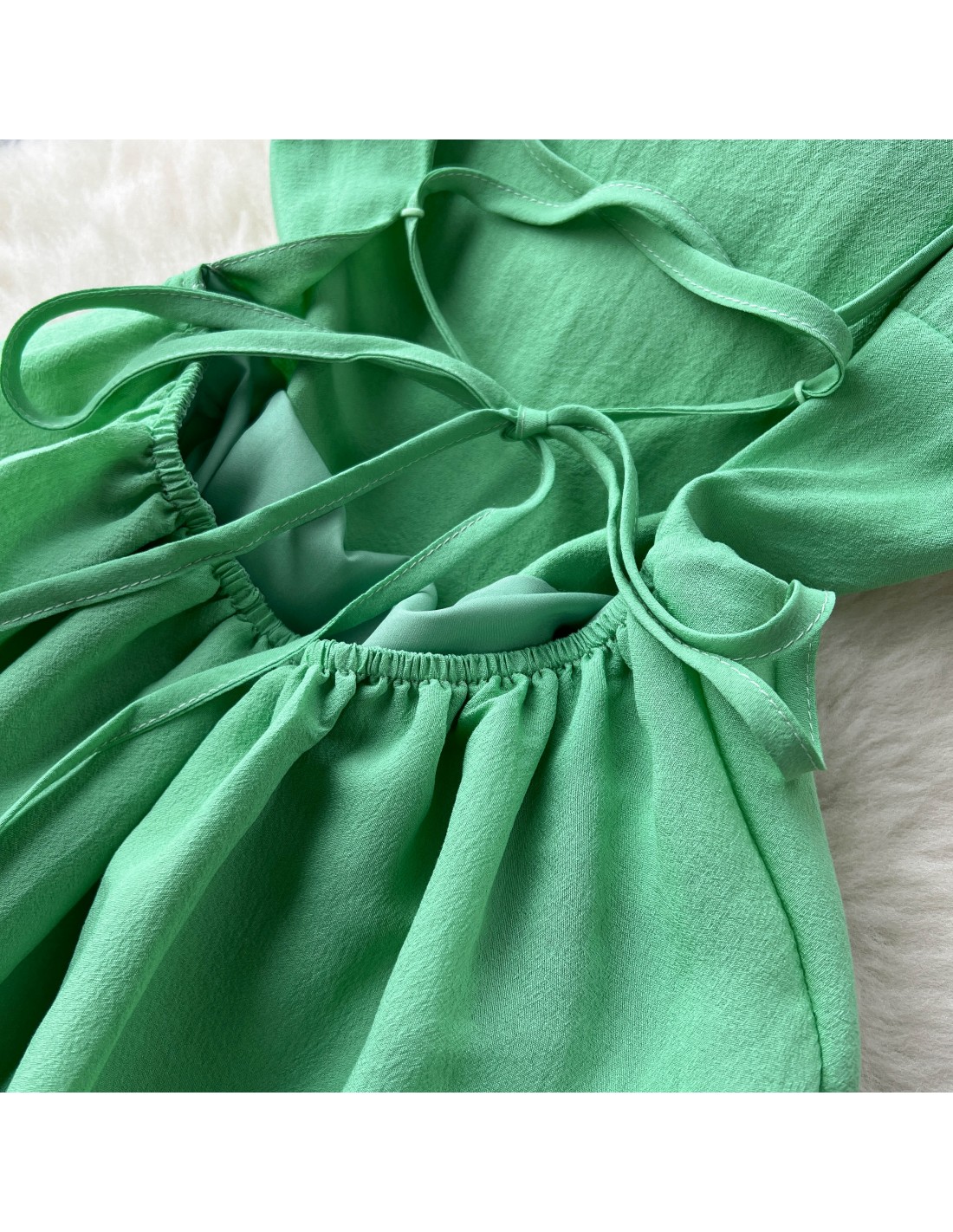 summer-elegant-midi-dress-for-women-green-criss-cross-backless-bandage (1)